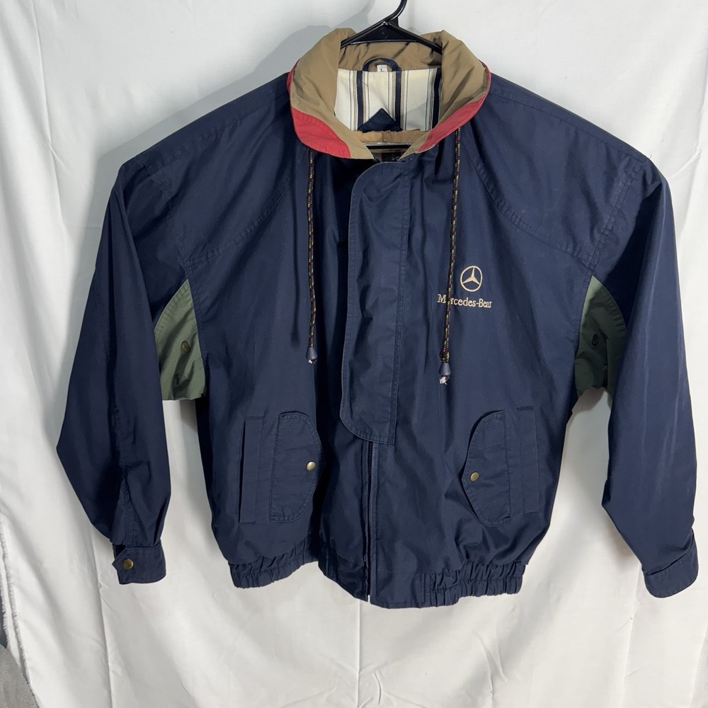 VTG 80's Winner Mate Sportswear Men's Jacket Coat‎ Mercedes Logo Size Large